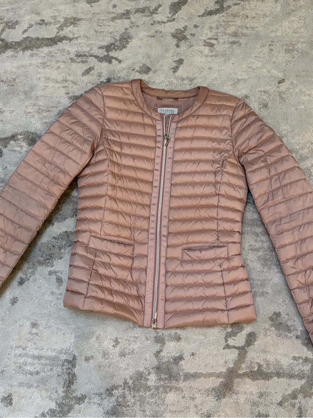 Geox Quilted Lightweight Puffer Jacket - Blush Pink, size 2